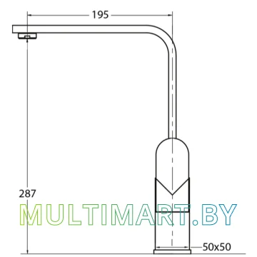 Смеситель Aquasanita Signa 2083 601 BLM (черный) картинка 2